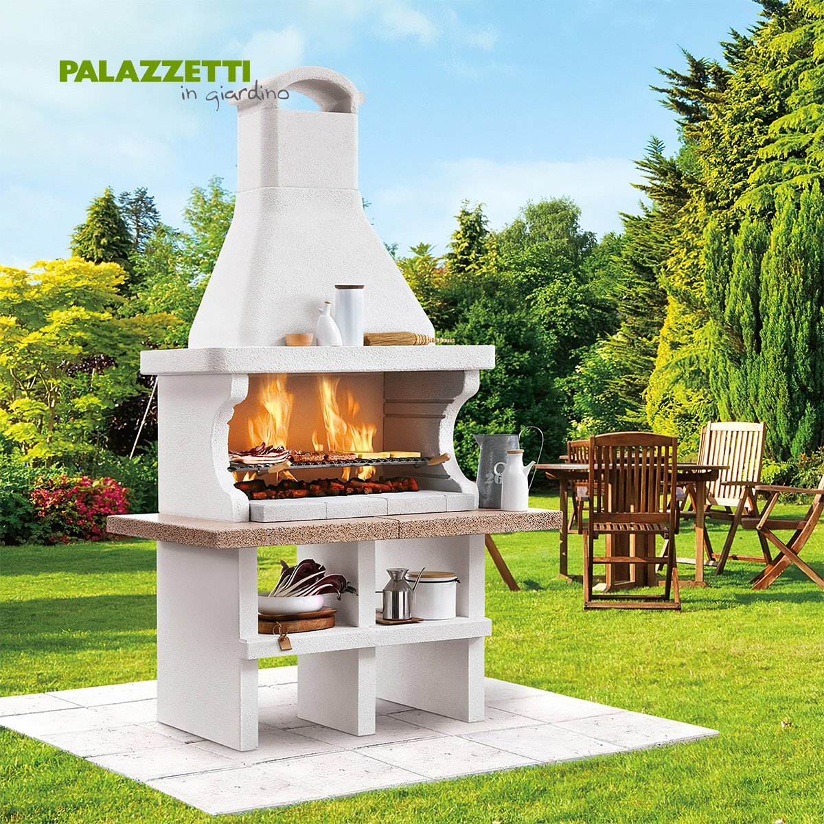 意大利进口Palazzetti户外庭院BBQ烧烤真火燃木壁炉装饰Pianosa