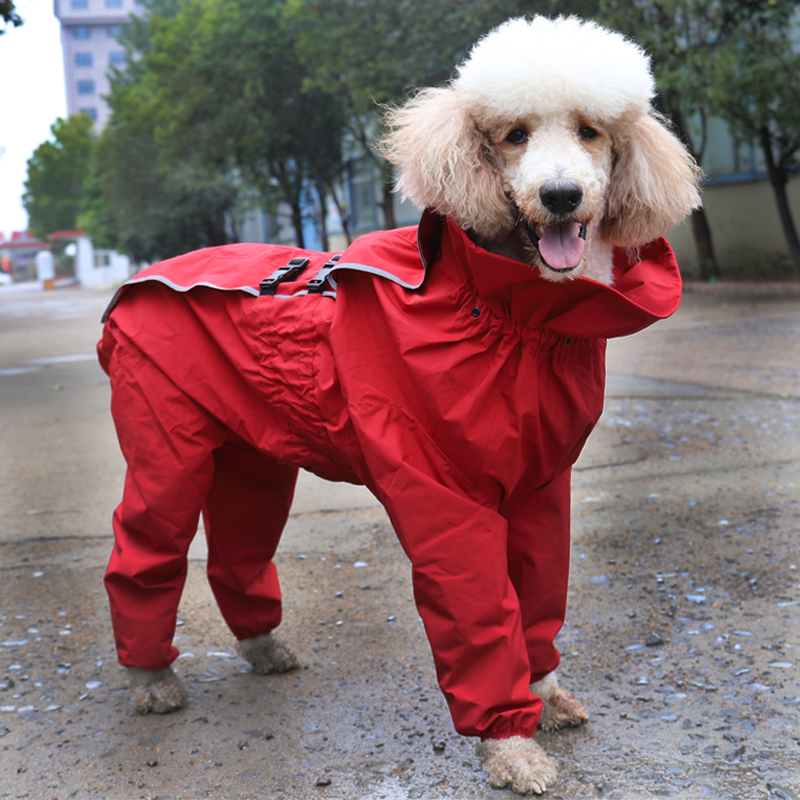 【大长腿专用】4.0版7处调节巨贵犬冲锋衣雨衣杜宾秋田加长雨衣