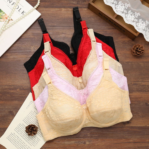 大码内衣大胸显小聚拢缩胸D罩杯秋薄款透气文胸防下垂收副乳胸罩