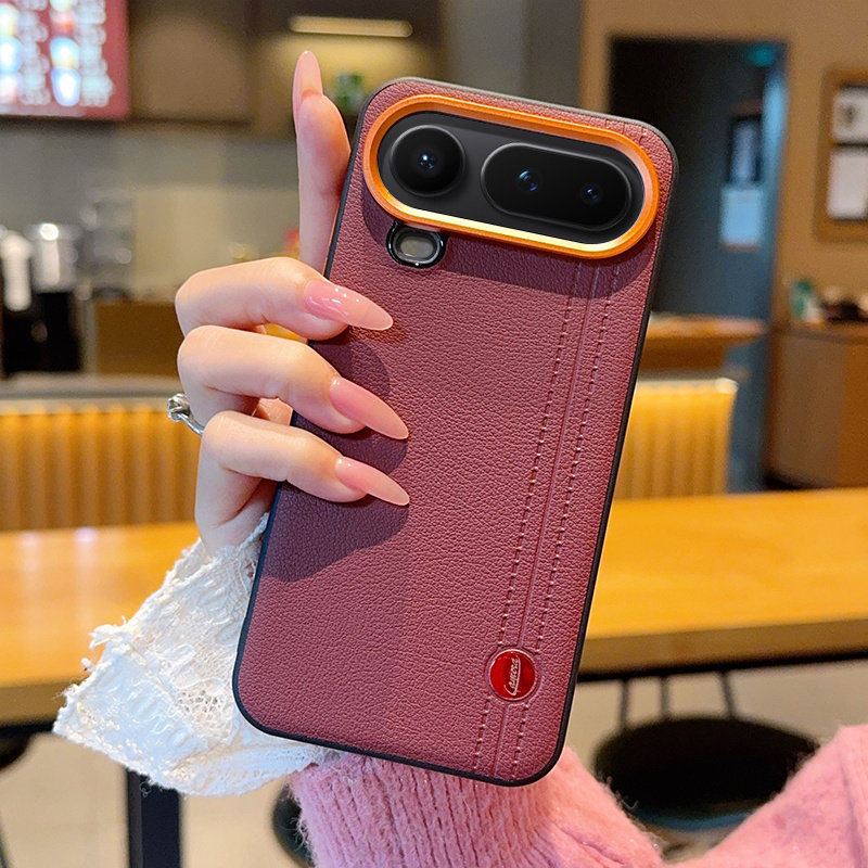 轻奢素皮线纹适用荣耀Magic8ProAir手机壳新款华为荣耀Magic8 Pro Air保护套LDY-AN00真皮防摔外壳限量版男