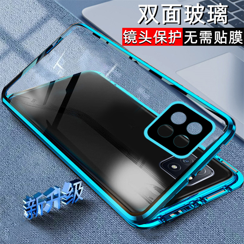 2021新品适用oppoa72手机壳oppo的a72 5G版双面玻璃磁吸透明opp0高档防摔PDYT20全包镜头保护套0ppo男士女款