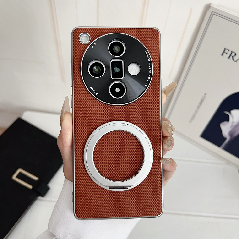 轻奢尼龙皮纹适用oppofindx7手机壳新款FindX7Ultra保护套金属镜头PHZ110磁吸360旋转支架PHY110磨砂防摔商务