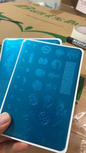 美甲印花钢板转印渐变刮花工具磨砂开窗贴花指甲油压花涂色定制