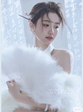 新中式汉服摄影书法纸古风拍摄用品古书背景纱古装外景字画诗词灯