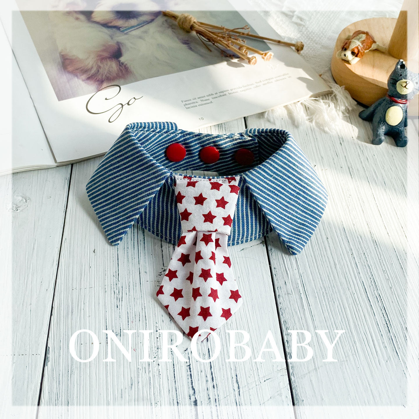 Onirobaby原创猫咪狗狗围脖领结领带宠物装扮小猫小型犬可爱装饰
