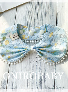 Onirobaby原创狗狗围脖猫咪围兜小宠物狗小猫咪围巾碎花生日装扮
