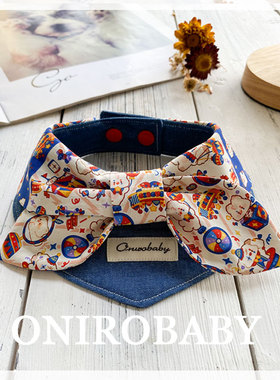 原创猫咪围脖口水巾狗狗围兜宠物围巾猫咪领结围嘴可爱蝴蝶结装扮