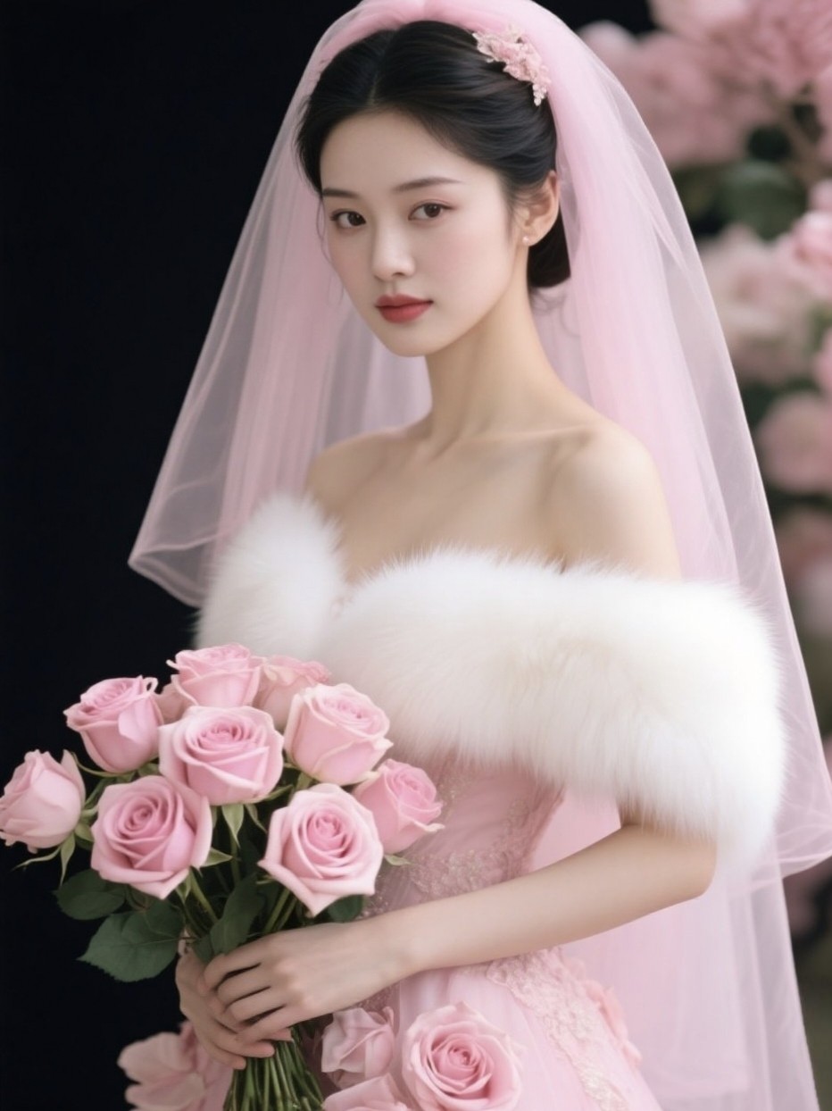 2025婚纱披肩冬季新款高档皮围巾/丝巾/披肩
