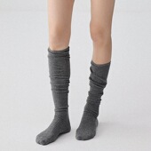 Umeko瑜伽袜子小腿袜女新款 纯棉健身舞蹈高长筒普拉提运动中筒袜