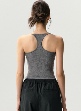 运动背心女速干带胸垫吊带瑜伽服上衣跑步普拉提训练网球健身文胸