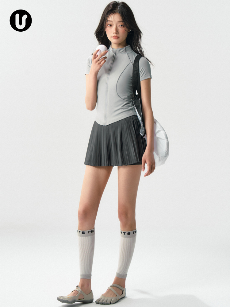 Sports Short Skirt for Women, Quick-Drying Yoga, Running, Pilates Training, Fitness Suit, Badminton, Tennis, Pleated Skirt Suit