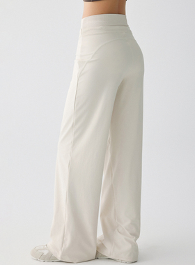 宽松运动长裤女新款速干瑜伽跑步普拉提训练服上衣健身直筒裤子秋