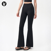 舞蹈普拉提训练服健身喇叭裤 瑜伽裤 女秋冬提臀微喇跑步运动长裤 子