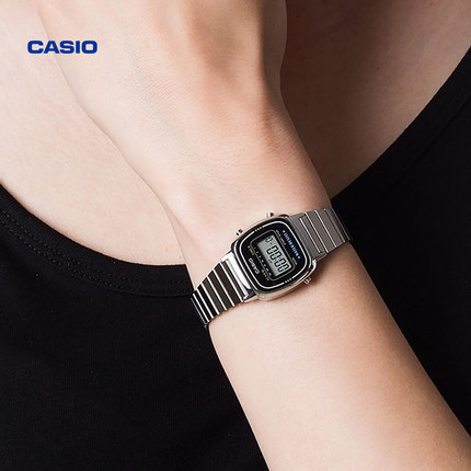 卡西欧旗舰店小方块手表女士学生初高中电子轻奢正品LA670WA官方