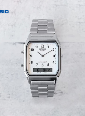 海外专供卡西欧旗舰店AQ-230A小方块学生电子手表男女款官方正品