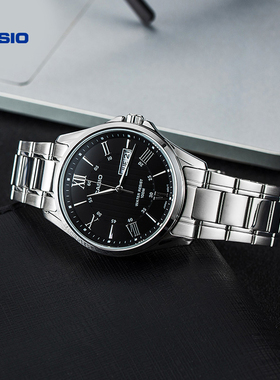 casio卡西欧旗舰店MTP-1384BUL防水商务休闲手表男士官方正品