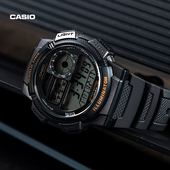 卡西欧旗舰店AE 休闲手表男官网官方正品 1000W 潮流防水运动时尚