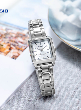 情人节礼物casio卡西欧手表学生女士款小方块LTP-V007官方旗舰店