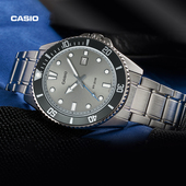 casio卡西欧手表男士 107D旗舰店官方正品 商务时尚 剑鱼绿水鬼MDV