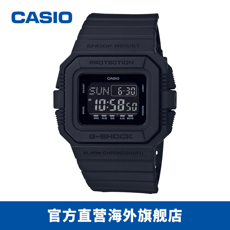 casio卡西欧防水G-SHOCK系列户外运动小方块手表男DW-D5500BB-1DR