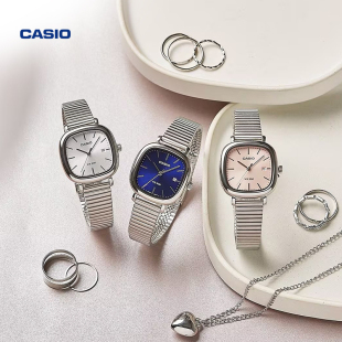 休闲防水小方块彩盘表官方官网正品 卡西欧旗舰店LTP B166D时尚