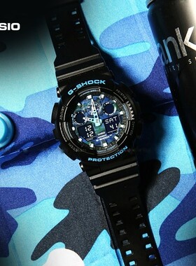 卡西欧海外旗舰店GA-100CB潮流电子手表男士官网官方正品 G-SHOCK