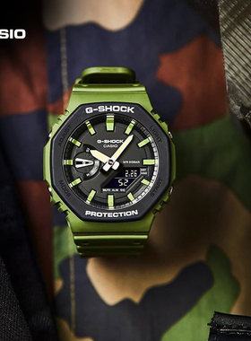 casio卡西欧海外旗舰店GA-2110学生户外运动防水手表男款gshock