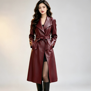 春秋季女装海宁皮衣2026年新款时尚修身减龄休闲百搭中长款妈妈装