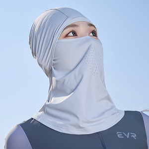 冰丝防晒帽子女士夏季户外骑车护脸防紫外线面罩透气薄款护颈头套