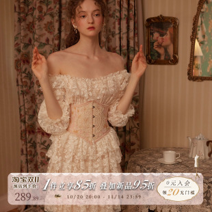 设计感收腰蕾丝仙女裙长款 定制面料法式 连衣裙 欧若拉 LaceMade