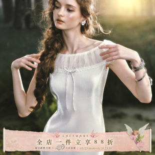 古典帝政风初恋小白裙连衣裙日常通勤春夏女 法式 LaceMade 小白蛇