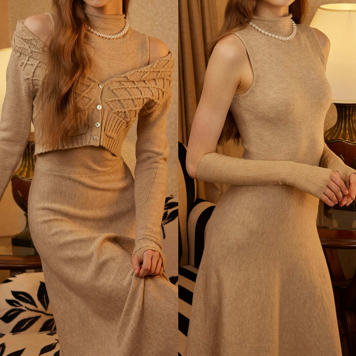 LaceMade 美奈小姐 法式复古百搭日常简约针织开衫毛衣上衣外套