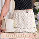 法式 LaceMade 花花市集 田园风甜美通勤百搭黑色波点短半裙小短裙