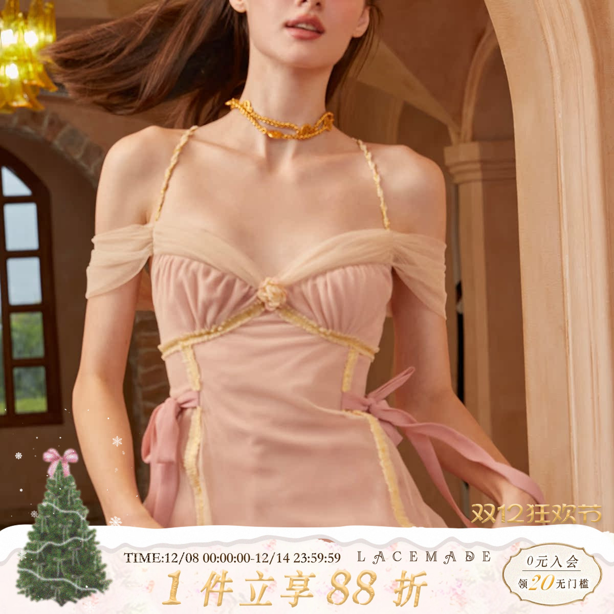 LaceMade 埃及女神 重磅新品尼罗河异域风情小众纱网夏季连衣裙女