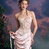 仙女重工蕾丝抹胸鱼骨胸衣上衣半裙套装 法式 繁星花洛莉 LaceMade