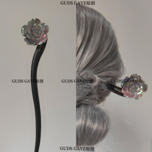 GUDS GAVE 原创新中式神秘炫彩玫瑰花渐变妖娆复古发饰头饰发簪子
