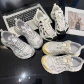 女百搭休闲运动鞋 厚底老爹鞋 透气单网面鞋 潮韩版 2025新款 女鞋 夏季