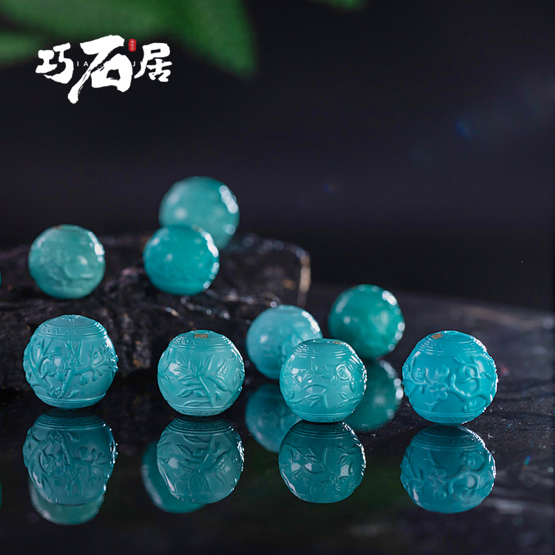 巧石居&曾磊华老师原创湖北十堰原矿绿松石花神珠散珠配珠DIY配饰在类目 饰品/流行首饰/时尚饰品新, 半宝晶石, 绿松石, DIY配件中 - 来自Buy2taobao.com提供专业的淘宝代购服务