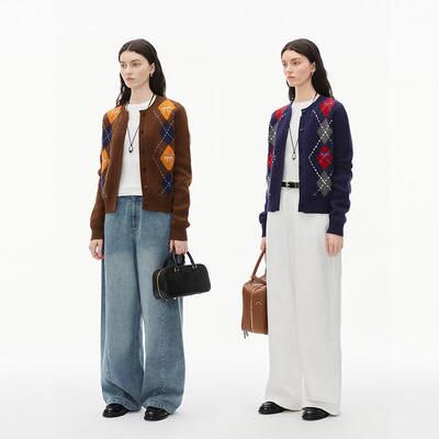 刺绣毛衣inrm通勤开衫