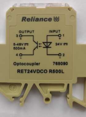 Reliance瑞联768090 RET24VDCO R500L 导轨端子式光电耦合器500mA
