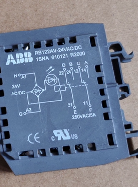 原装ABB 端子式继电器 RB122AV-24VAC/DC 现货 1SNA610121R2000