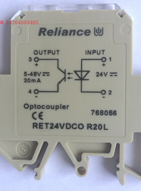 原装Reliance瑞联继电器 768056 RET24VDCO R20L端子式光电耦合器