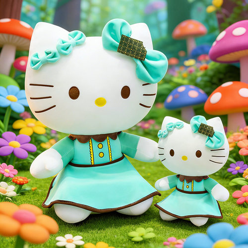 新款巧克力HelloKitty毛绒玩偶公仔玩具哈喽凯蒂猫系列送生日礼物