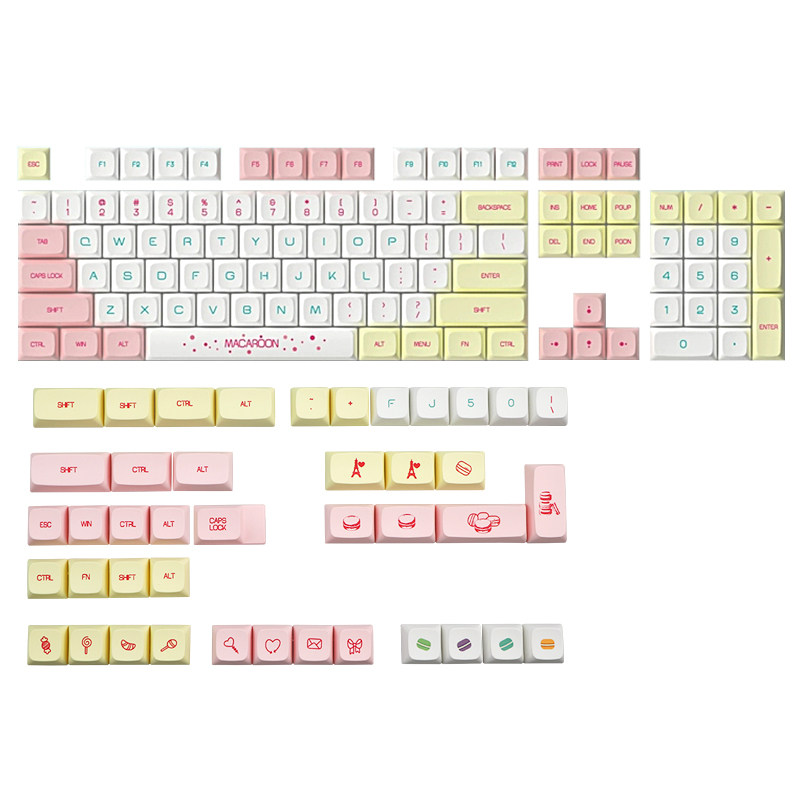 MACRON 마카롱 테마 승화 PBT 키캡 GH60|64|68|87|104 660M 980M 키보드