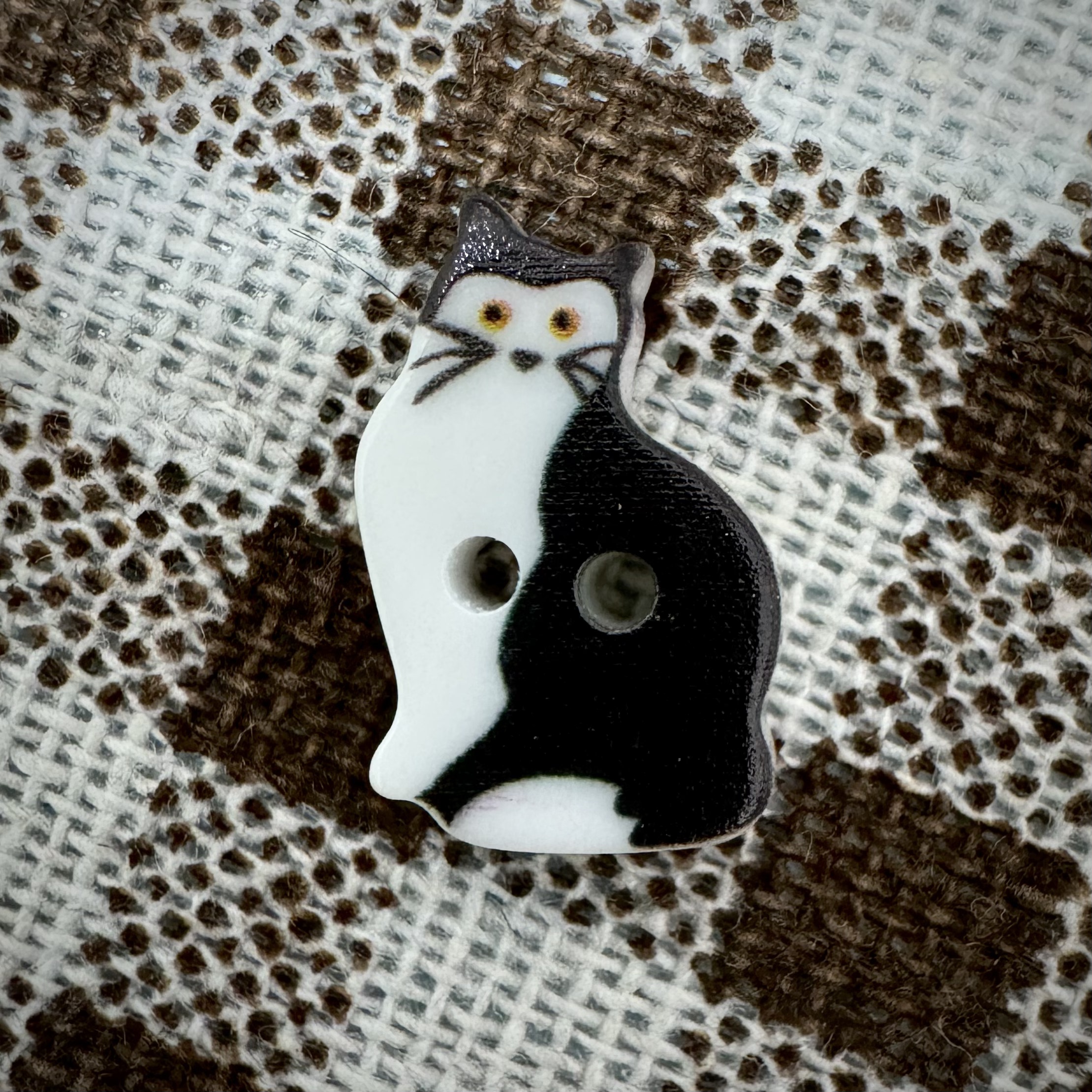 黑白奶牛猫咪手工diy扣子衬衫毛衣开衫装饰扣子娃衣装饰扣