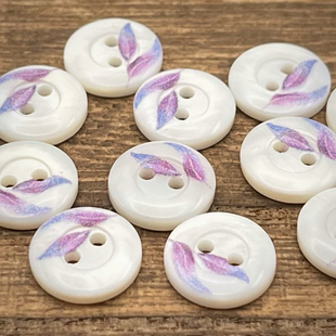 纯天然珍珠贝贝壳纽扣高档毛衣开衫儿童贝壳扣河贝印花衬衫手工扣