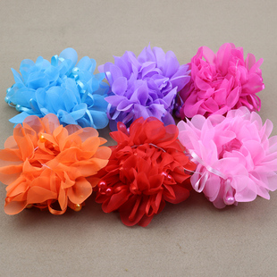 儿童头花饰品扎头发皮筋不伤发花朵橡皮筋小女孩舞台表演出盘发圈