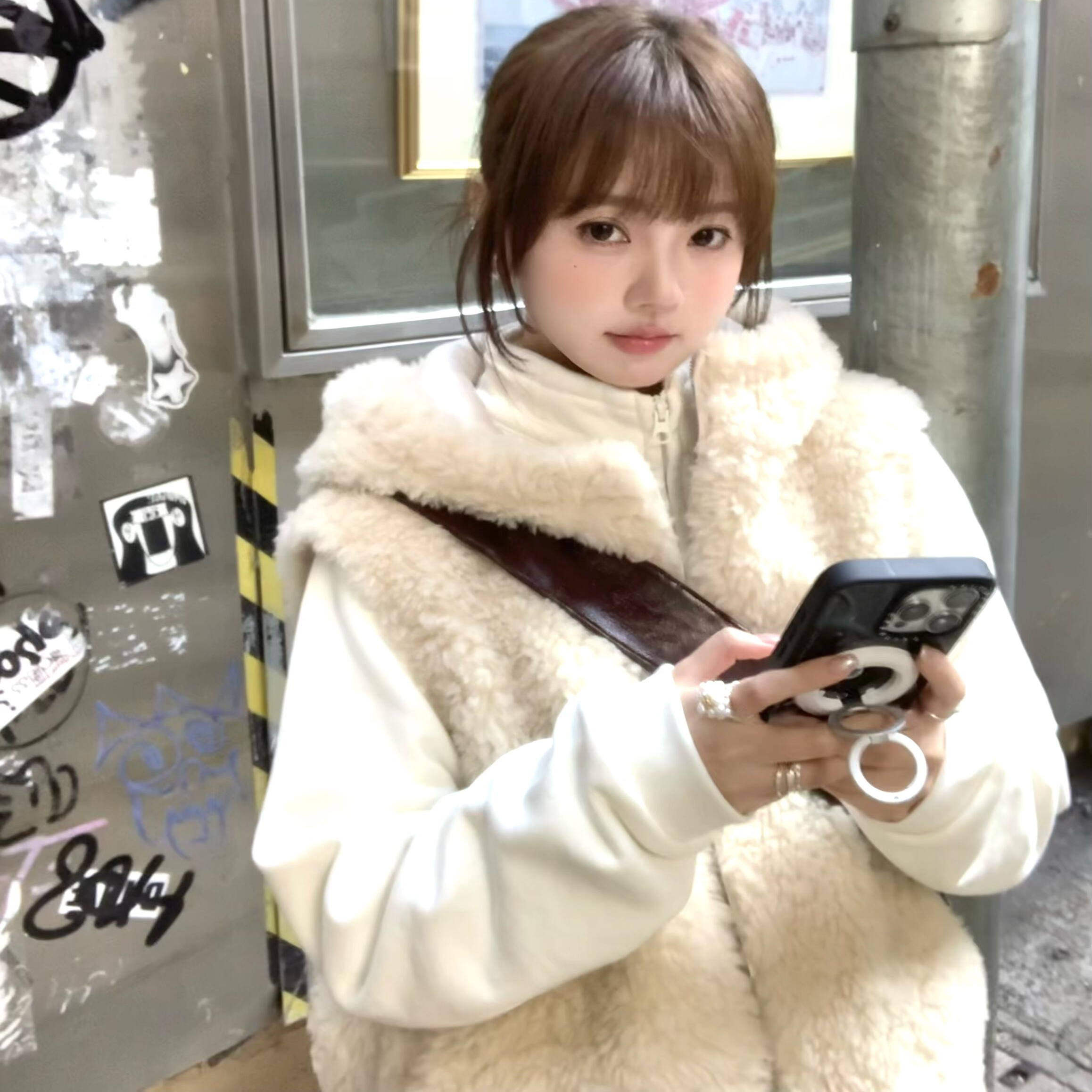 仿羊羔毛连帽马甲背心女秋冬新款休闲百搭宽松无袖仿皮草外套