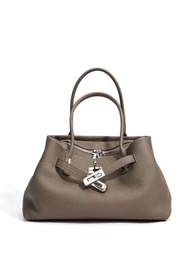 头层牛皮凯莉包女单肩斜挎托特包通勤包城市风软包百搭手提包