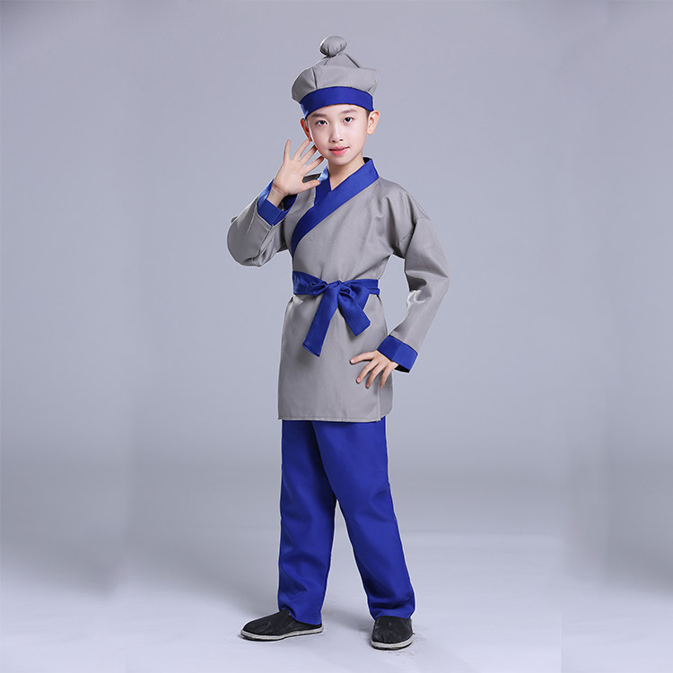 秀才影视剧舞台话剧表演服长袖腰